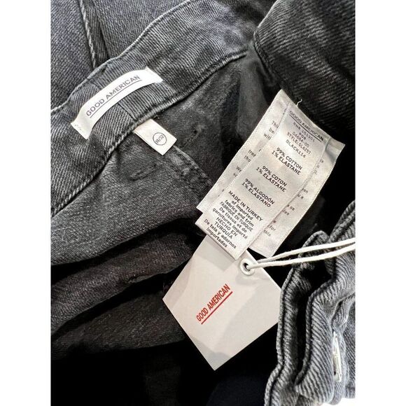 Good American NWT GL625T Good Classic Jeans in Faded Black Size 14 - Picture 4 of 4